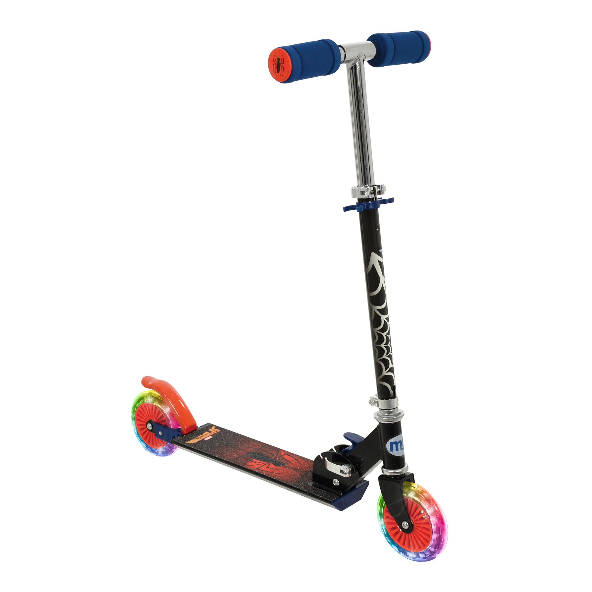 Spiderman Kids Scooter for Girls and Boys - Folding Inline 2 Wheel